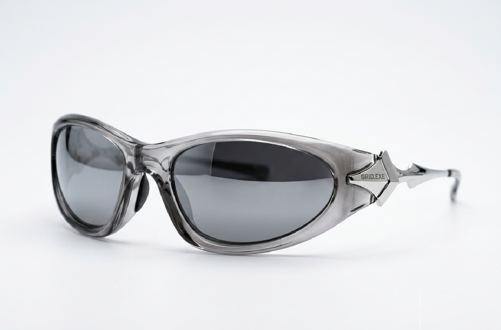 Lunettes Y2K "NEXUS" - Édition Chrome Translucide