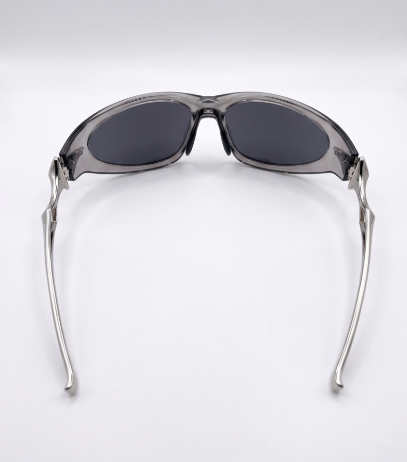 Lunettes Y2K "NEXUS" - Édition Chrome Translucide